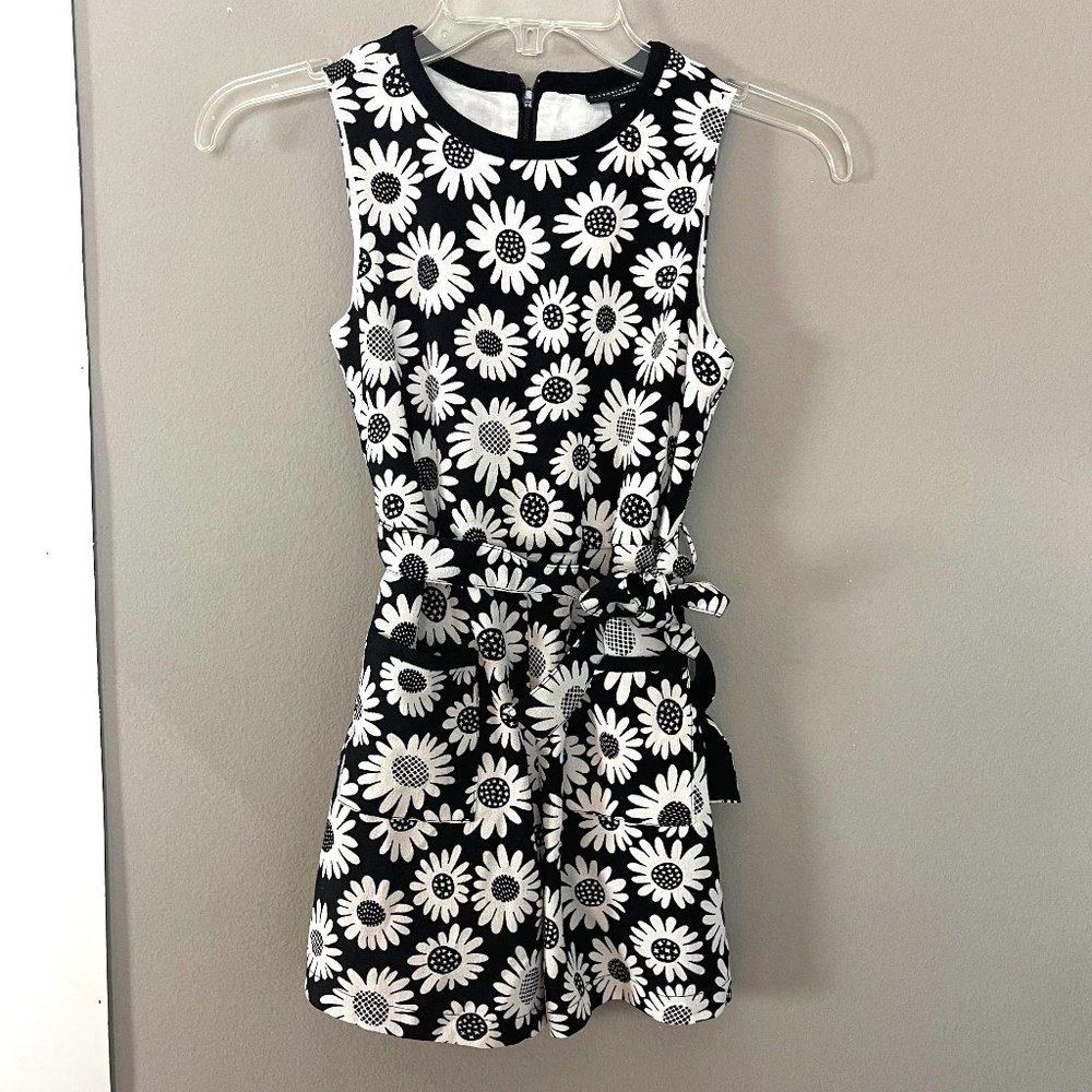 Victoria Beckham for Target Black & White Floral Sleeveless Romper Size Medium